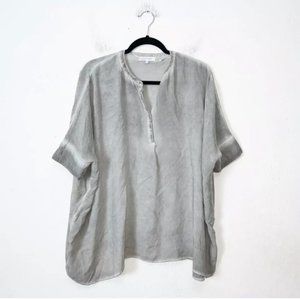 Second Female Gray Short Sleeve Oversize Blouse